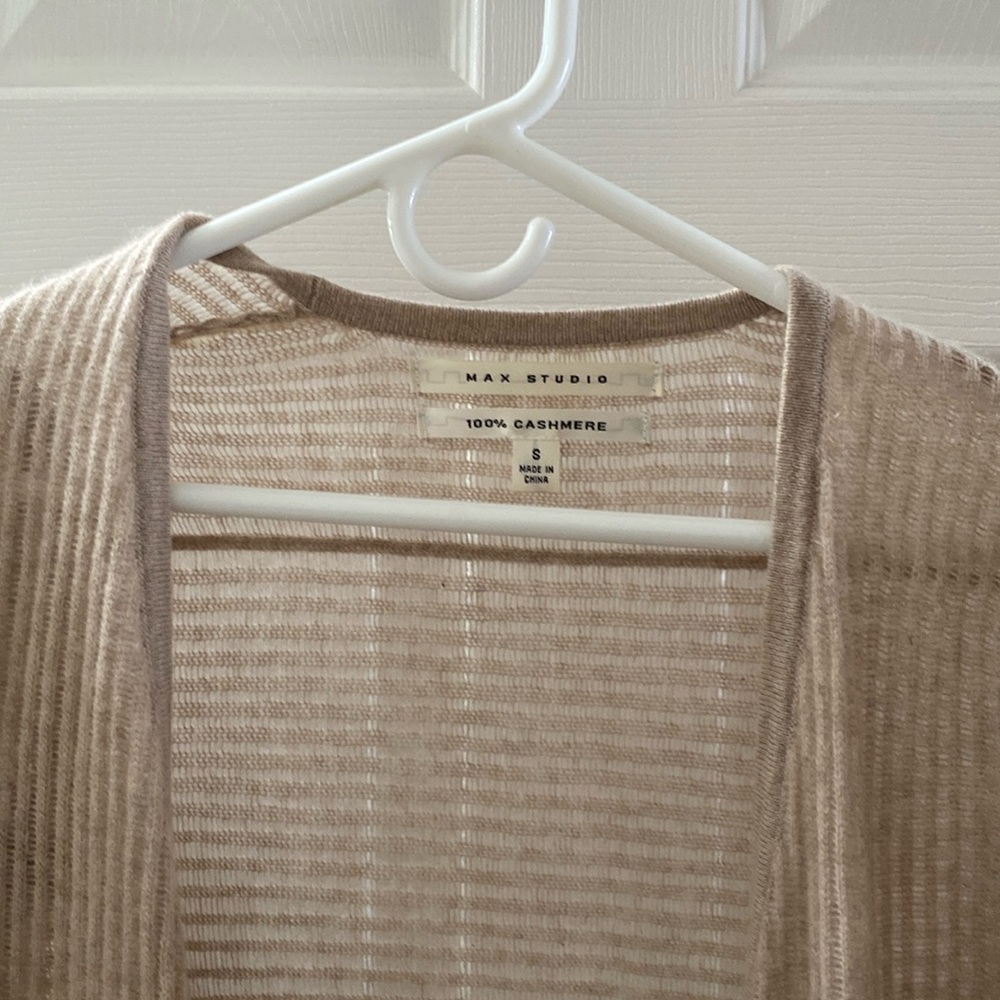 100% Cashmere open Cardigan Sweater